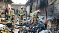 آتش سوزی هولناک در بازار پردسر لاهیجان + عکس