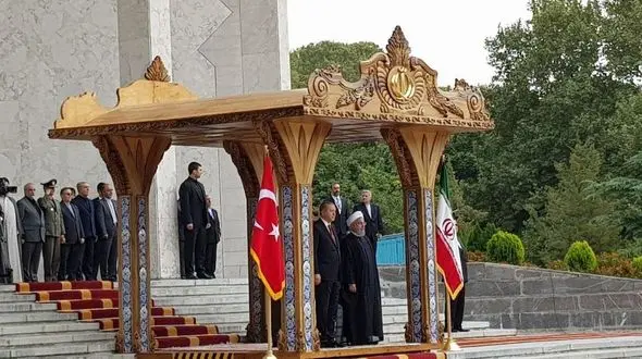 اردوغان با روحانی در کاخ سعدآباد دیدار کرد + ویدیو استقبال روحانی