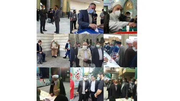 تصاویر چهره ها پای صندوق رای 