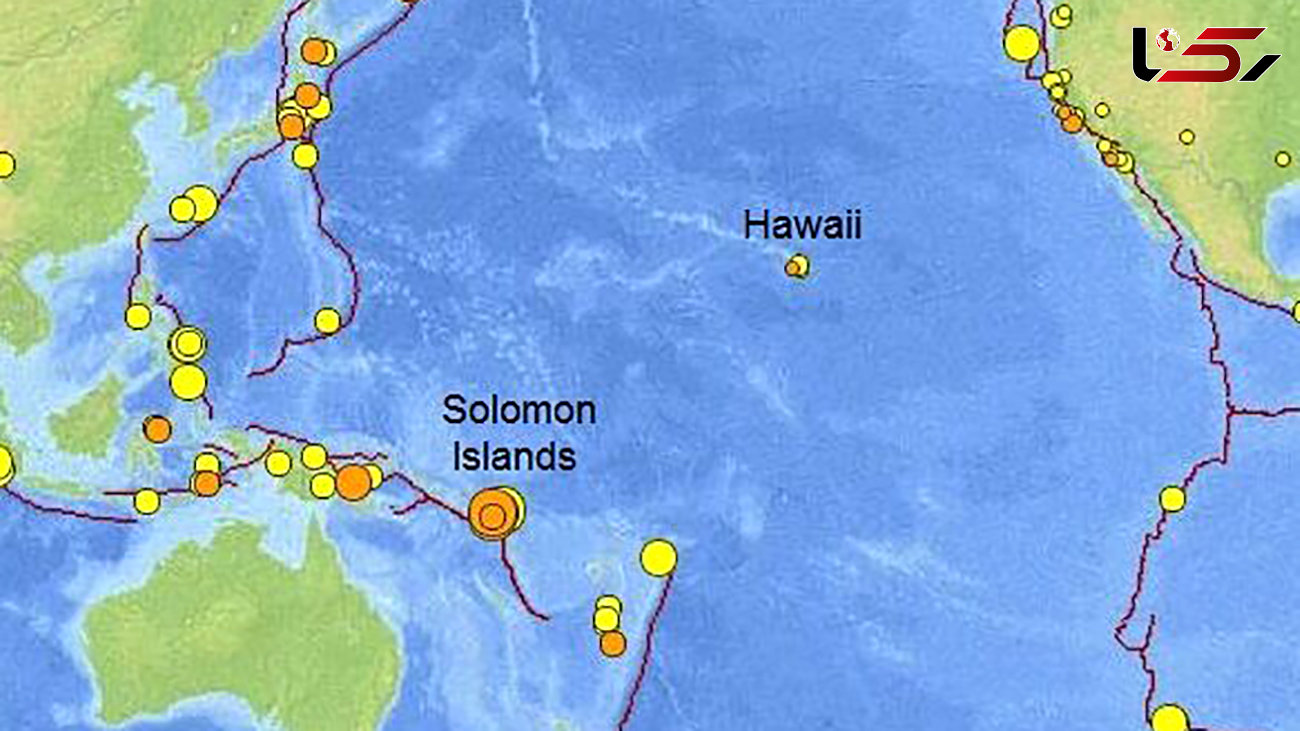 زلزله‌ای ۷ ریشتری وحشت آور در جزایر سلیمان اقیانوس آرام / هشدار سونامی داده شد