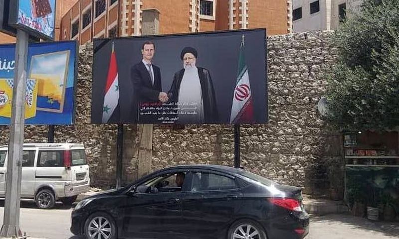 تصویر شهید رئیسی و بشار اسد در دمشق (1)