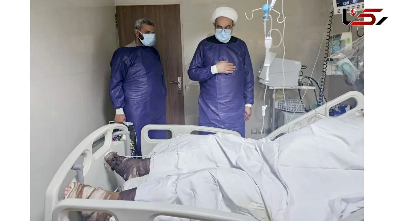 رئیس سازمان قضایی نیرو‌های مسلح از مجروحین تجاوز ددمنشانه رژیم منحوس صهیونی عیادت کرد