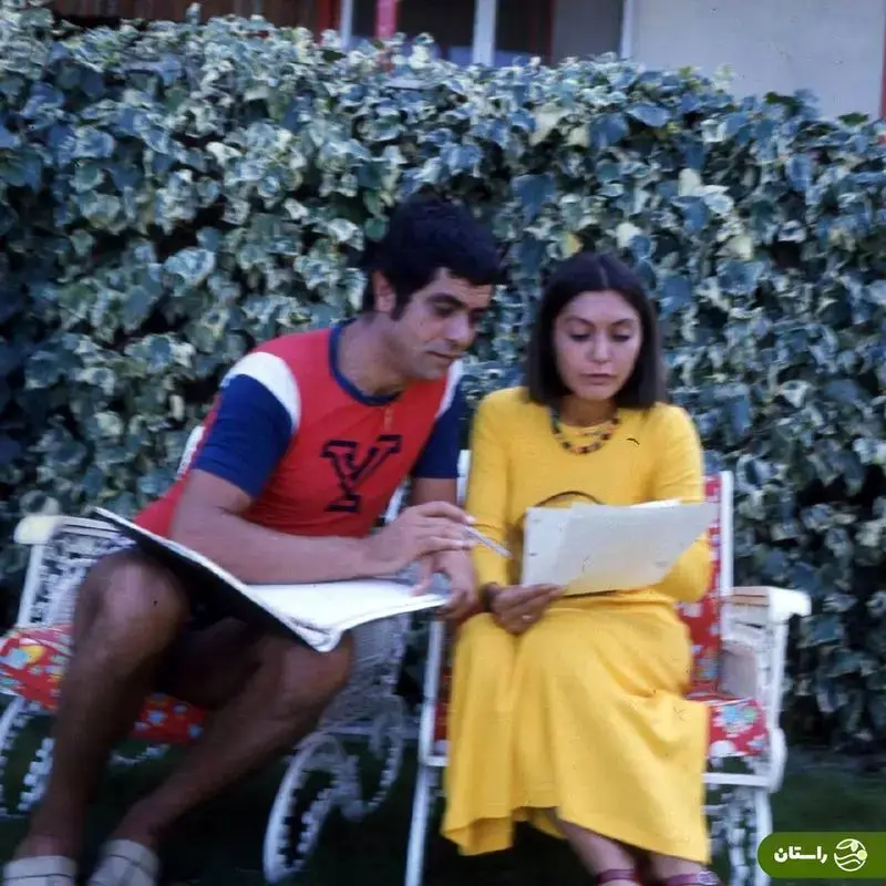 عکس | تونل زمان؛ گوگوش و بهروز وثوقی در پشت صحنه فیلم ماه عسل؛ سال ۱۳۵۵