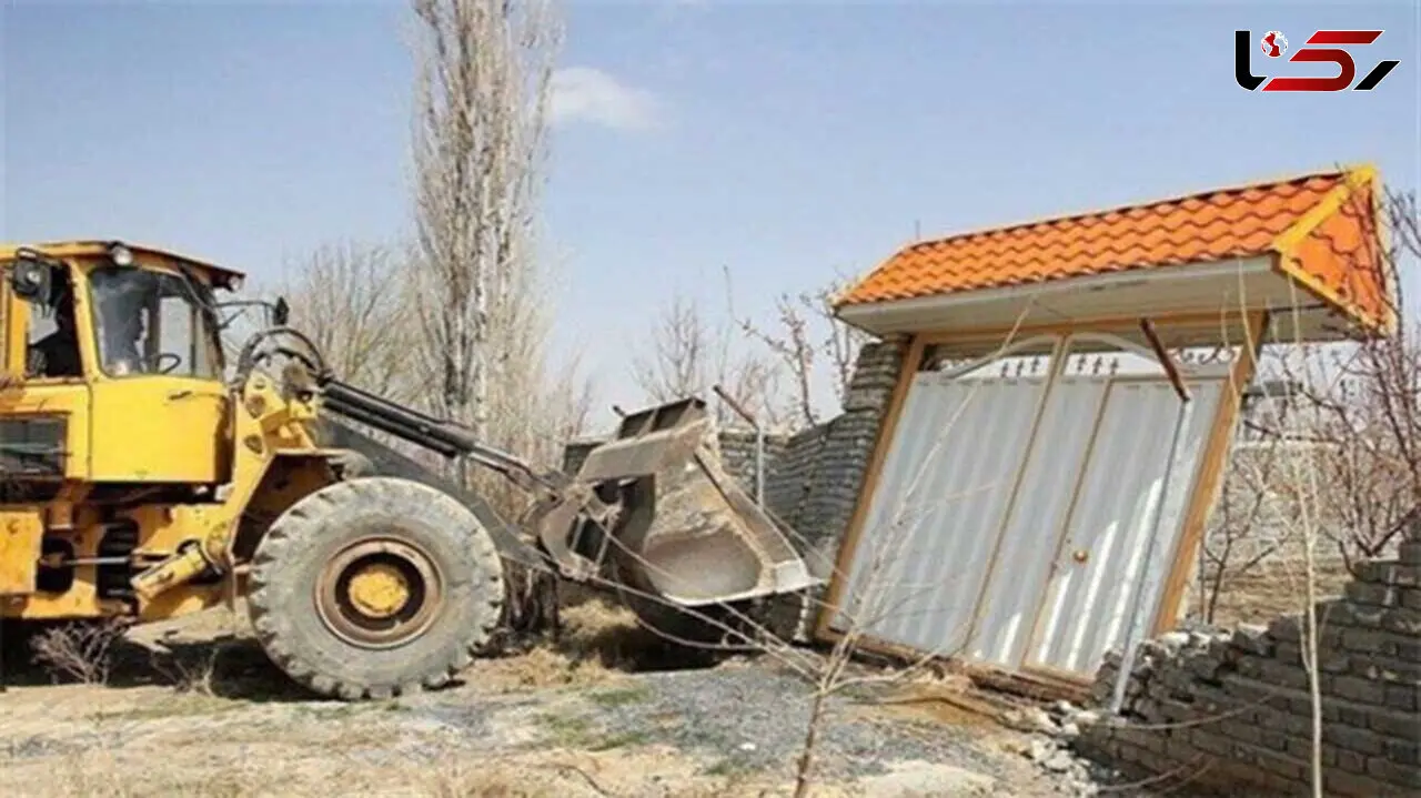 تخریب ویلای لوکس غیرقانونی مسئول سرشناس دماوند