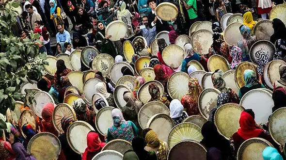 جشن هزار دف در روستای پالنگان + فیلم