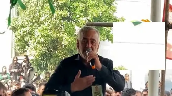 مداحی جگرسوز و پدر سر پیکر پسر شهیدش به زمان مازنی/ آرزو داشتمه من ته عروسی ای جان پسر