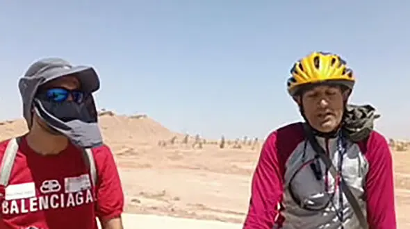 2 دوچرخه سوار تهرانی به مرز خسروی رسیدند + فیلم