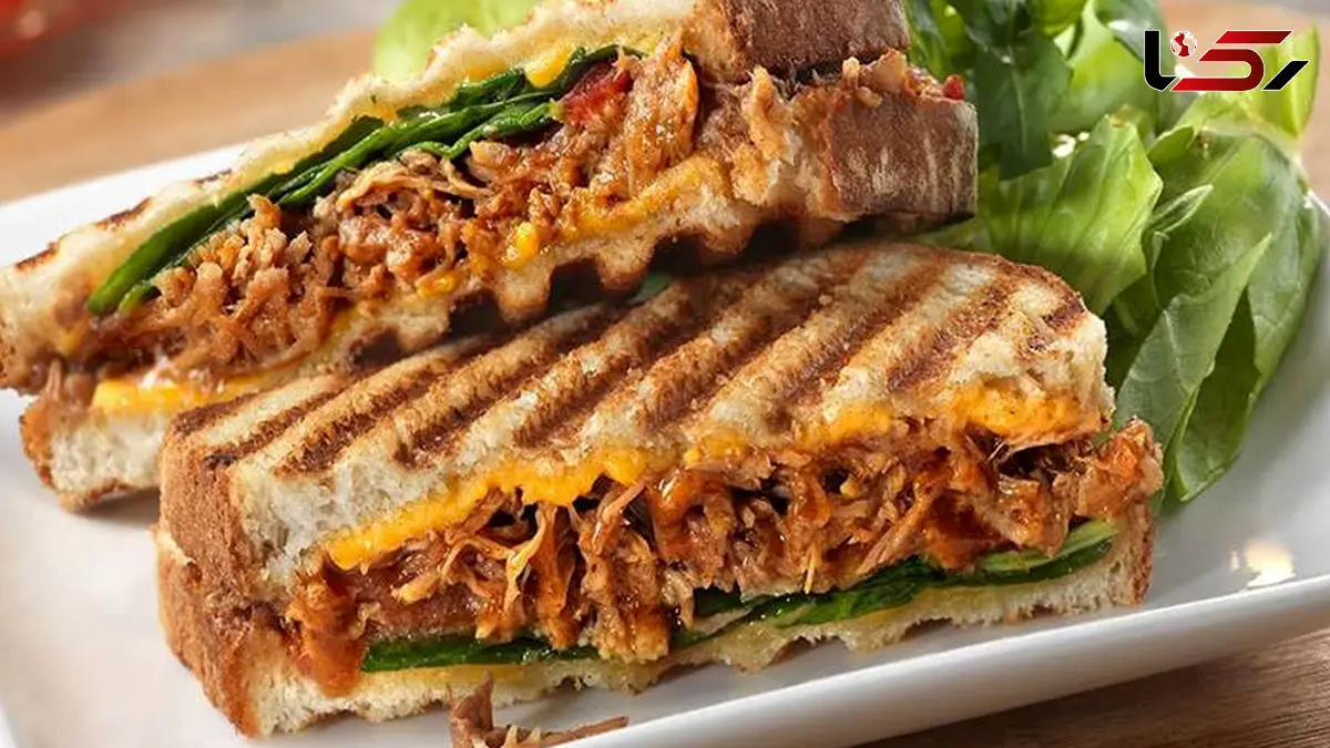 فیلم آموزش پنینی مرغ و پنیر 