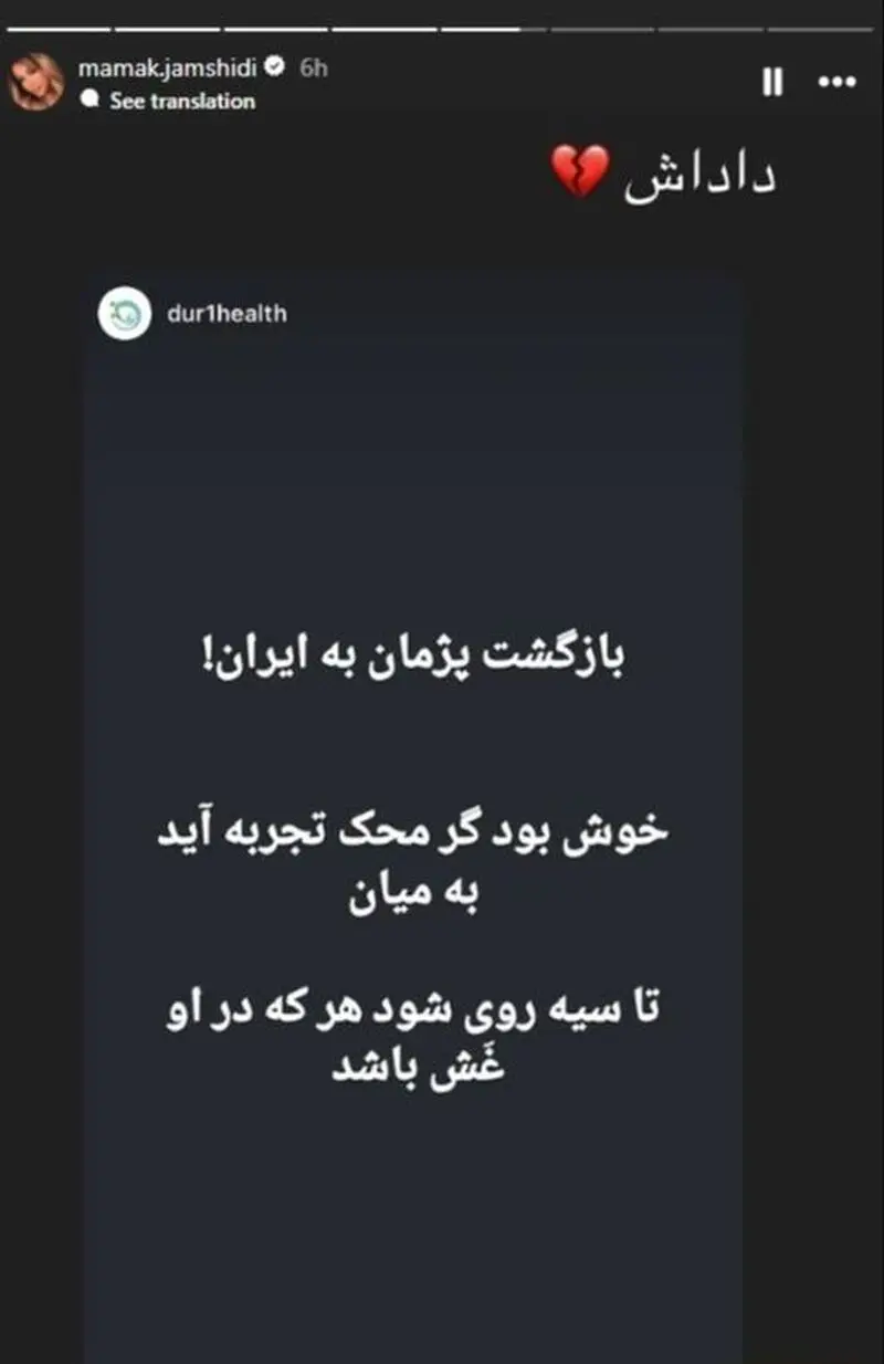 بازگشت پژمان جمشیدی به ایران