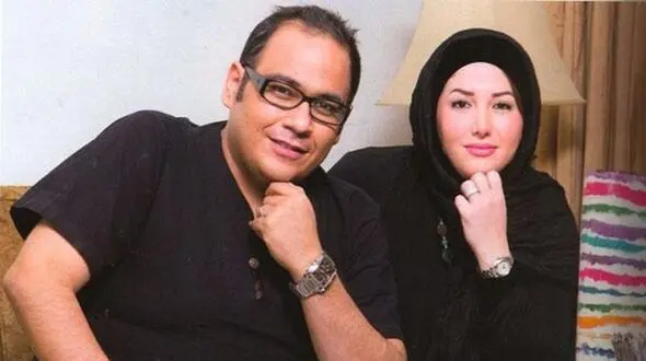 چهره غمزده همسر عاشق و وفادار رضا داوودنژاد در مراسم تشییع آقای بازیگر/ دل یک ملت خون شد!