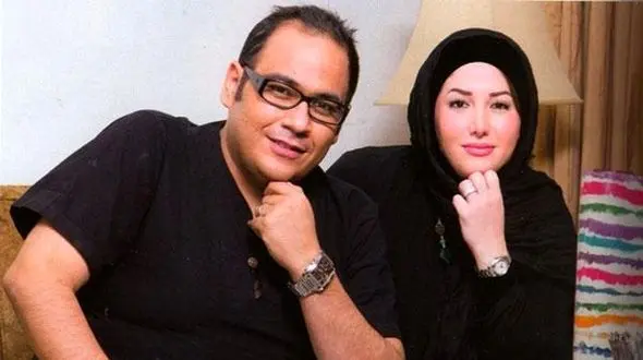 چهره غمزده همسر عاشق و وفادار رضا داوودنژاد در مراسم تشییع آقای بازیگر/ دل یک ملت خون شد!