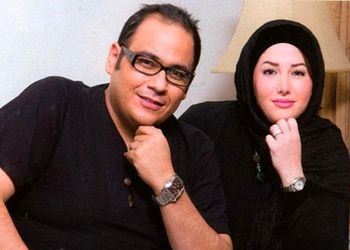 چهره غمزده همسر عاشق و وفادار رضا داوودنژاد در مراسم تشییع آقای بازیگر/ دل یک ملت خون شد!