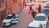 فیلم  جسارت قمه کش های اردبیلی جلوی پلیس / اگر شلیک های بموقع نبود مردی کشته می شد / حاوی صحنه های دلخراش