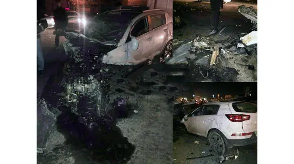 جدا شدن عجیب موتور اسپورتیج در تصادف هولناک لاهیجان+تصاویر باورنکردنی