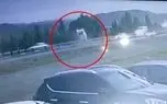 فیلم لحظه پرواز مرگبار پراید در جاده زنجان 
