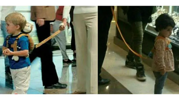 واقعیت ماجرای بستن طناب به دور کمر کودکان با طناب + عکس