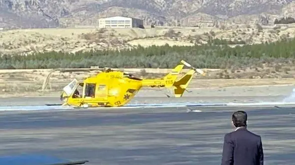 اولین عکس از سقوط هلیکوپتر در ایلام 