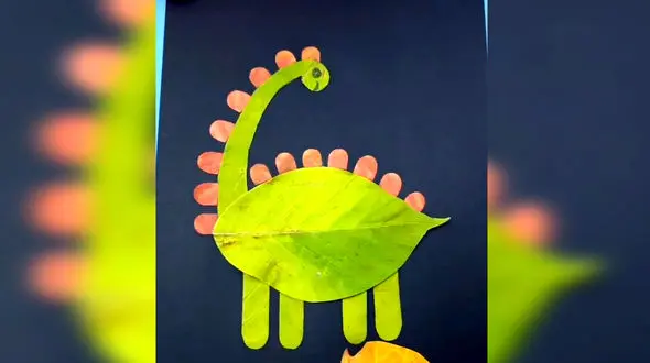 ساخت دایناسور با برگ + فیلم