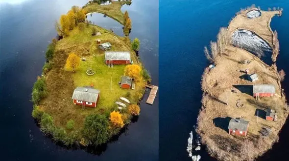 جزیره‌ زیبایی که فقط ۹ نفر جمعیت دارد+ عکس