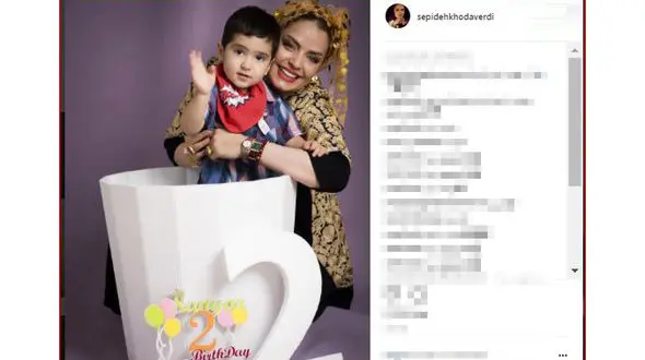 عکس جدید سپیده خداوردی همراه پسرش