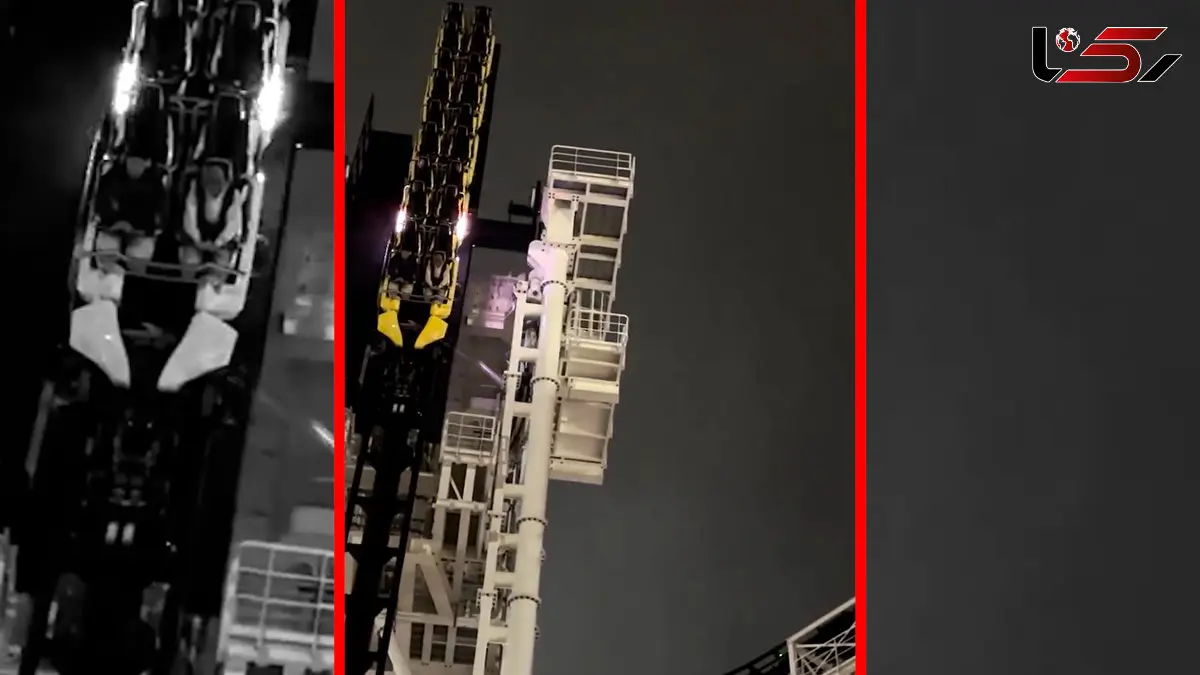 فیلم نقص فنی ترن هوایی در ارتفاع ۴۰ متری