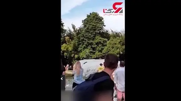 16+ / فیلم لحظه وحشتناک سقوط مرد جوان از ارتفاع زیاد! /  این مرد در حال نمایش پرش بانجی در لهستان بود