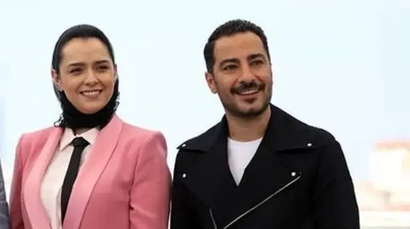 عکس لو رفته منشوری از نوید محمدزاده و ترانه علیدوستی در فیلم تفریق