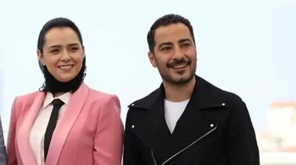 عکس لو رفته منشوری از نوید محمدزاده و ترانه علیدوستی در فیلم تفریق