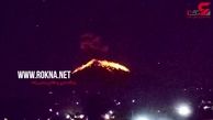 لحظه هولناک روشن شدن آتشفشان کوه آگونگ + فیلم