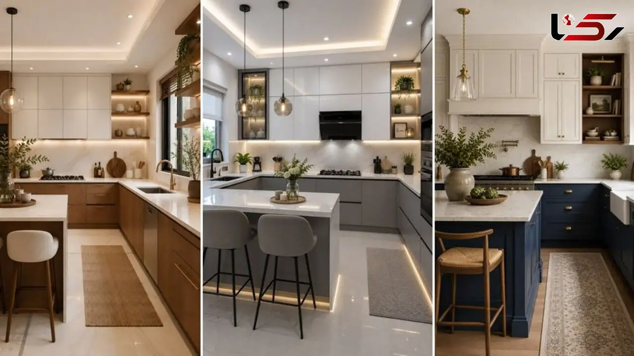 کابینت دو رنگ ۲۰۲۶؛ ۳۵ مدل شیک برای آشپزخانه کوچک و مدرن
