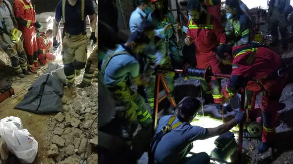 فیلم زنده به گور شدن یک مرد در شرق تهران + جزییات