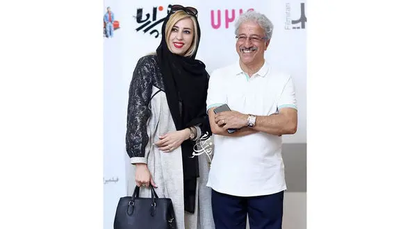 عکس علیرضا خمسه با همسر جوانش جنجال به پا کرد!