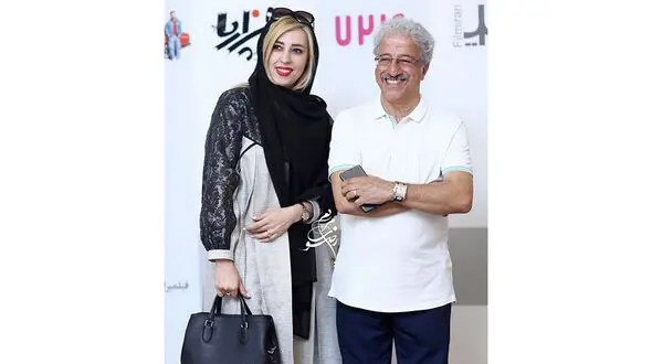 عکس علیرضا خمسه با همسر جوانش جنجال به پا کرد!