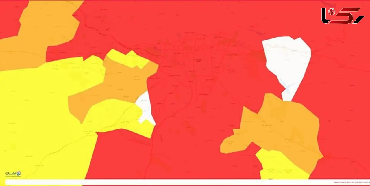 وضعیت کرونا در تهران/ مناطق 22گانه تهران همچنان در وضعیت قرمز قرار دارند