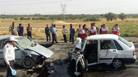 تصادف مرگبار تانکر با پژو در جاده کرمان