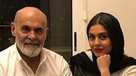 عکس / اولین رونمایی از همسر واقعی جمشید هاشم پور در فرش قرمز / جوان و شیک با کفش های توری و گل سرخی در دست ...