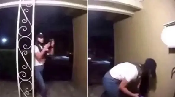 یک زن غذای پیک شده را دزدید! + فیلم باورنکردنی