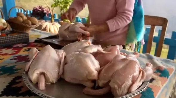 لذت چشیدن غذاهای اصیل روستایی ایران؛ مرغ تنوری و نانی از دل کوهستان / فیلم