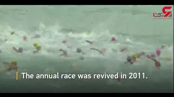 رقابت جالب و دیدنی ۳۰۰۰ شناگردر یک مسابقه +فیلم 