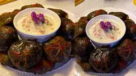 این دلمه با گوجه‌ سبز یه طعم دیگه داره! / فیلم