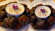 این دلمه با گوجه‌ سبز یه طعم دیگه داره! / فیلم