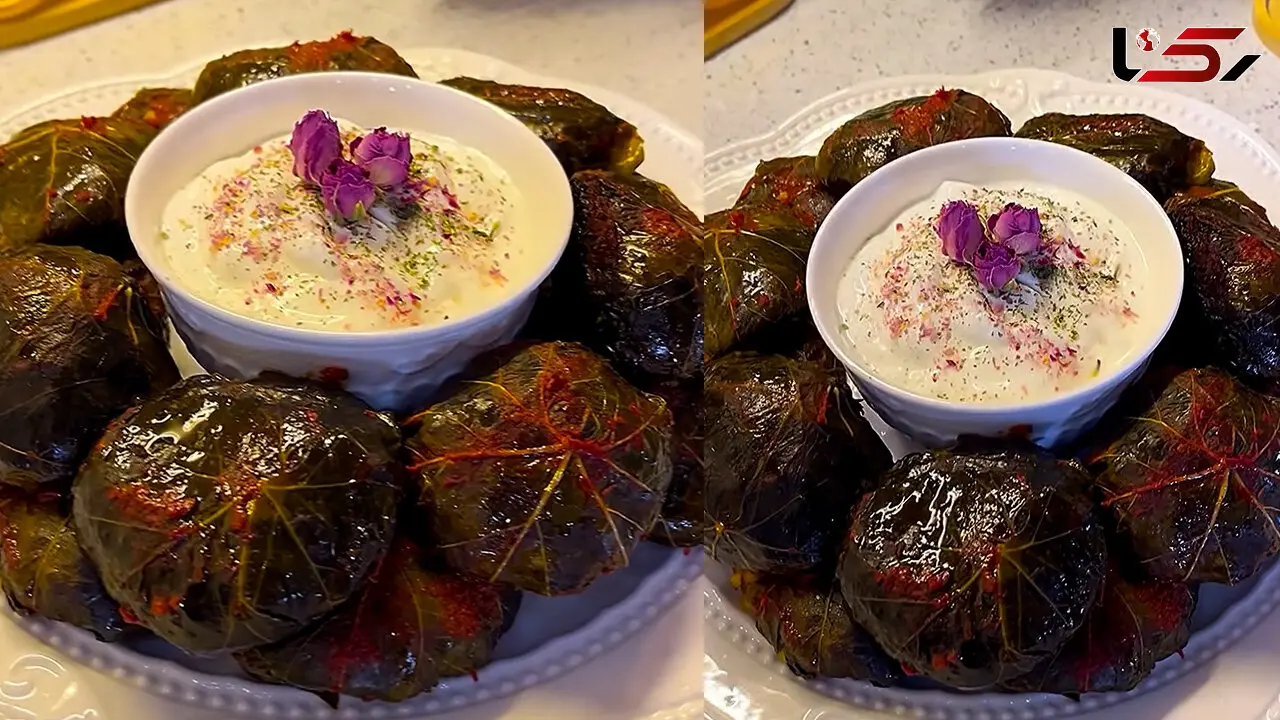 این دلمه با گوجه‌ سبز یه طعم دیگه داره! / فیلم