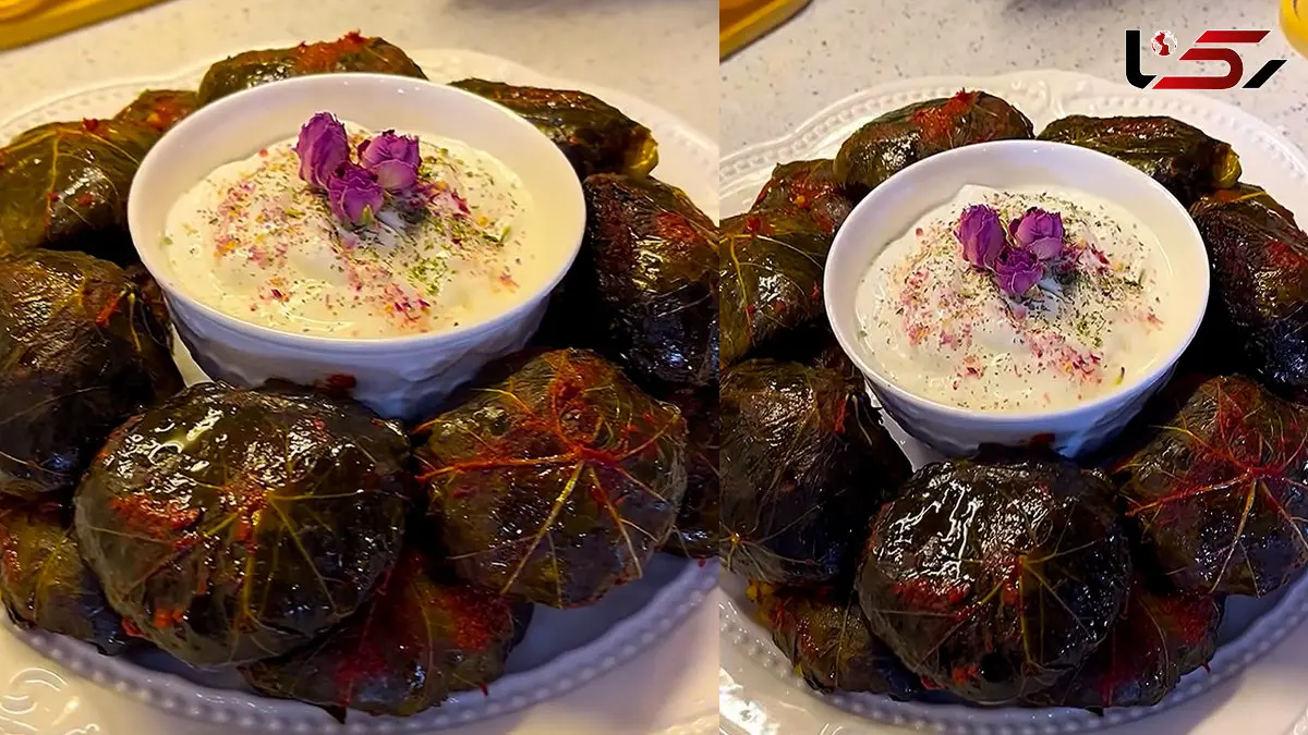 این دلمه با گوجه‌ سبز یه طعم دیگه داره! / فیلم