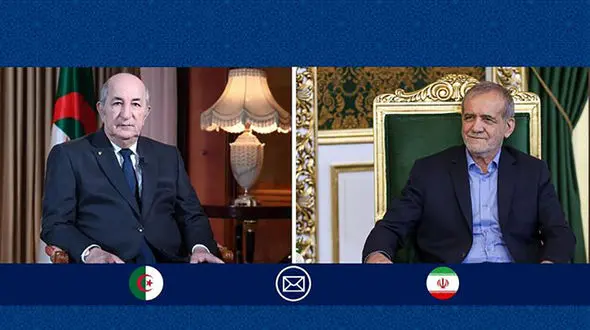 تبریک پزشکیان به رئیس‌جمهور الجزایر