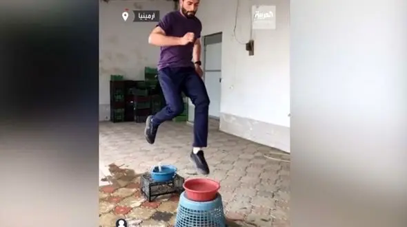 حرکات آکروباتیک این مرد او را به شهرت رساند + فیلم