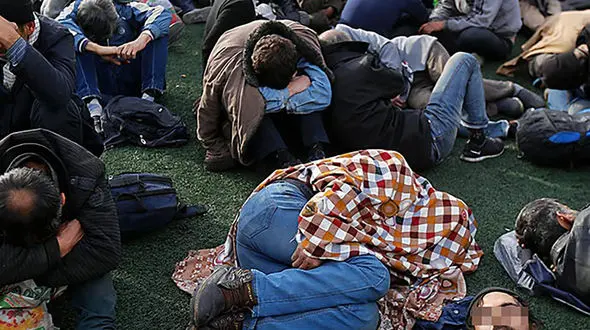 اسارت 9 معتاد در باغی که ورود ممنوع بود / در مشهد برملا شد
