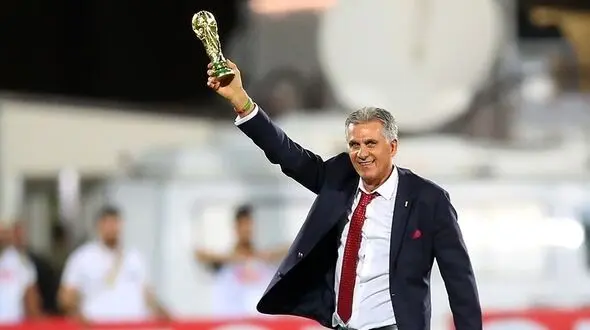 فیلم خوشحالی کارلوس کیروش بعد از گل روزبه چشمی