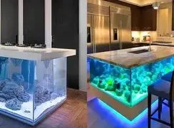 زیبا و مدرن؛ مدل‌ های آکواریوم اپن آشپزخانه ترند سال