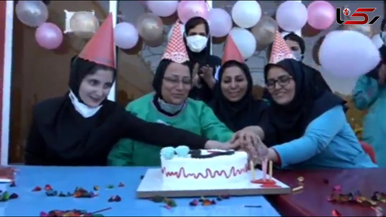 جشن تولد برای پرستاران کرونایی در بیرجند +فیلم