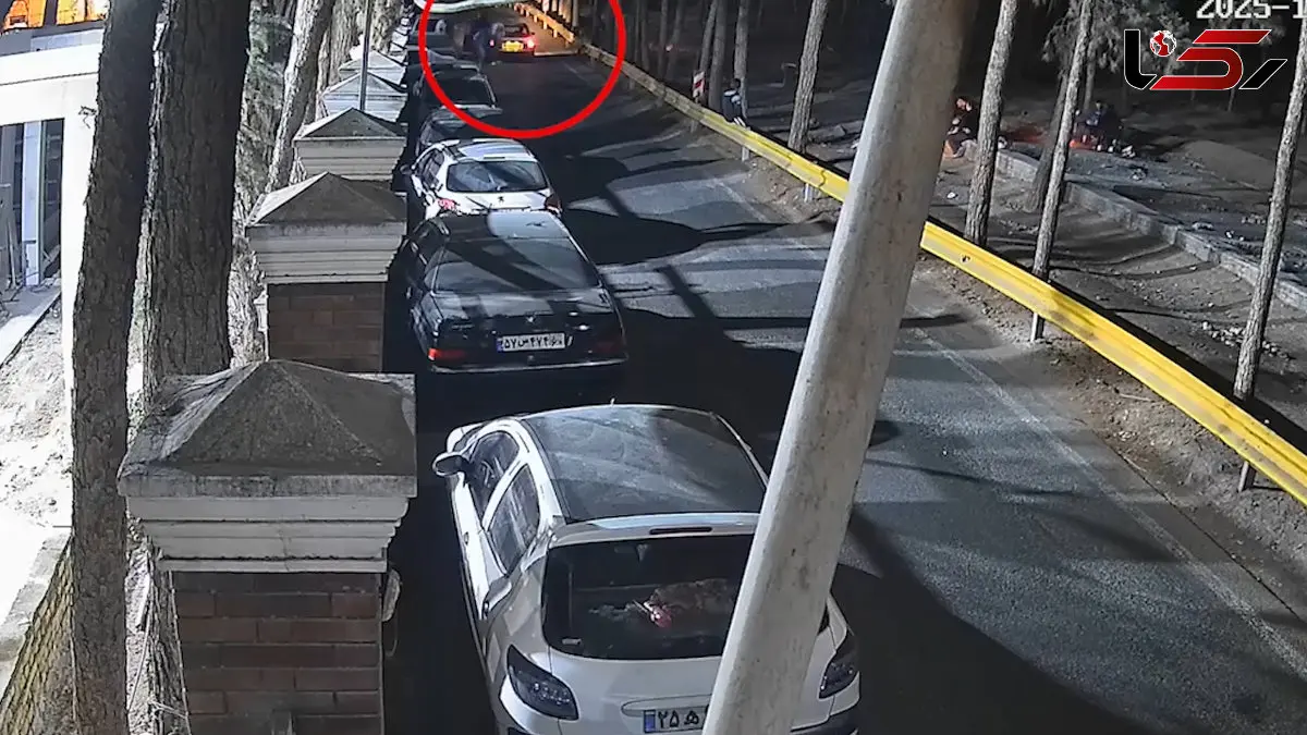 فیلم لحظه حمله 4 مرد قمه کش به پراید نقره ای رنگ در پارک جنگلی سرخه حصار 